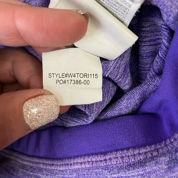 prAna Womens Tori Cutout Cropped Leggings Heathered Purple size Small - Picture 7 of 10